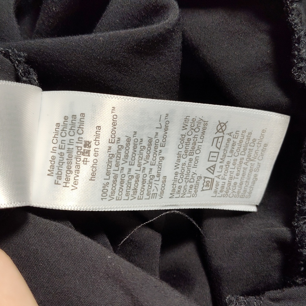 J. Crew Puff-Sleeve Tiered Midi Dress Black S - Picture 10 of 11